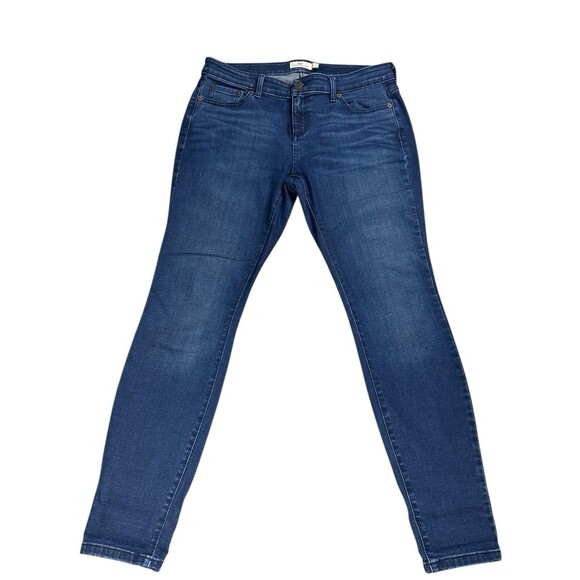 Vineyard Vines Skinny Dark Wash Mid Rise Jeans Size 10 Stretch Denim Preppy Chic - Picture 1 of 9